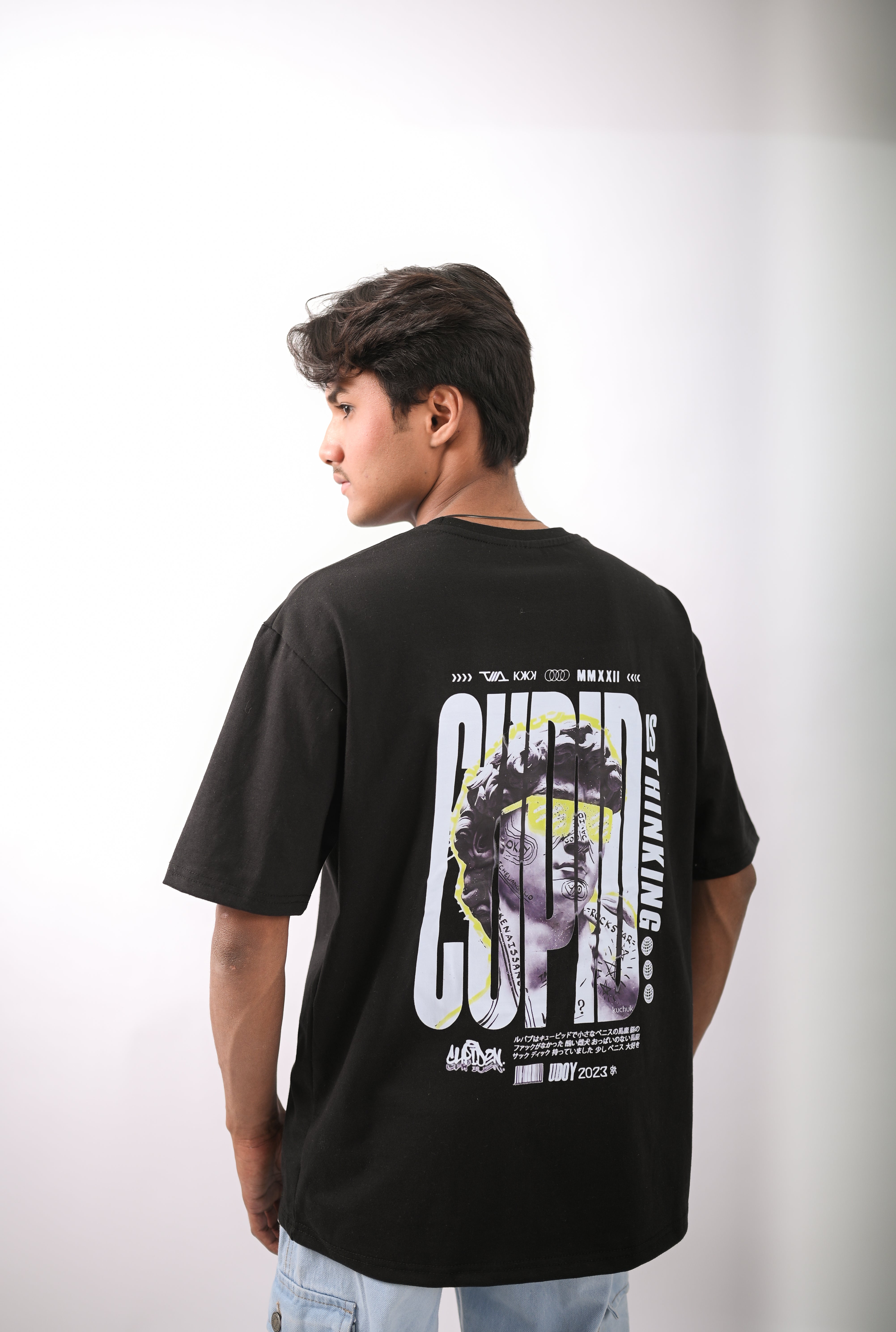 "Cupid Acid-Wash" Oversized T-shirt.